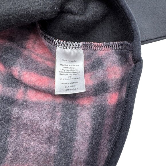 NEW Talbots Women's Fleece Back Jacket Plaid Pattern Red & Black Full-Zip, Sz L - Picture 7 of 9